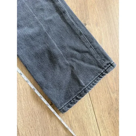 REFORMATION JEANS 26 black Cynthia High Rise Straight long Jean Faded - Picture 13 of 13